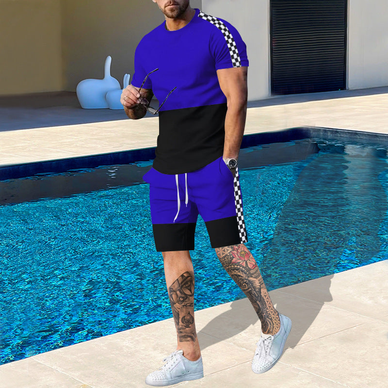 Herre fritidssæt med T-shirt og shorts i moderne design Stilla