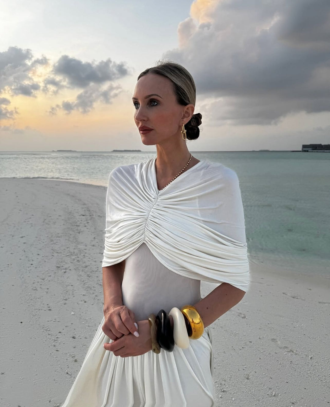 Dame elegant omslagkjole Stilla