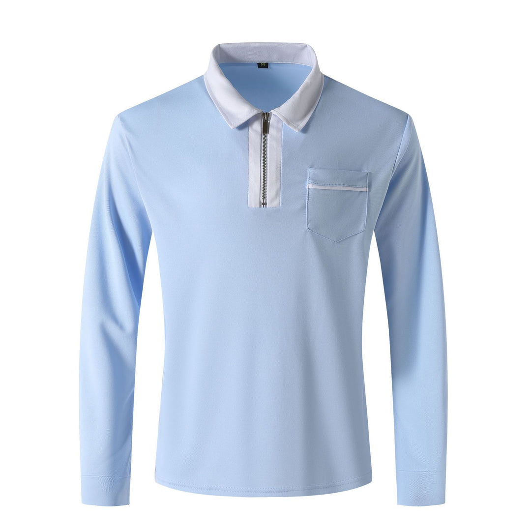 Herrer polo-shirt med moderne ståkrave og praktisk knaplukning Stilla