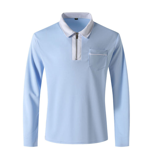 Herrer polo-shirt med moderne ståkrave og praktisk knaplukning Stilla