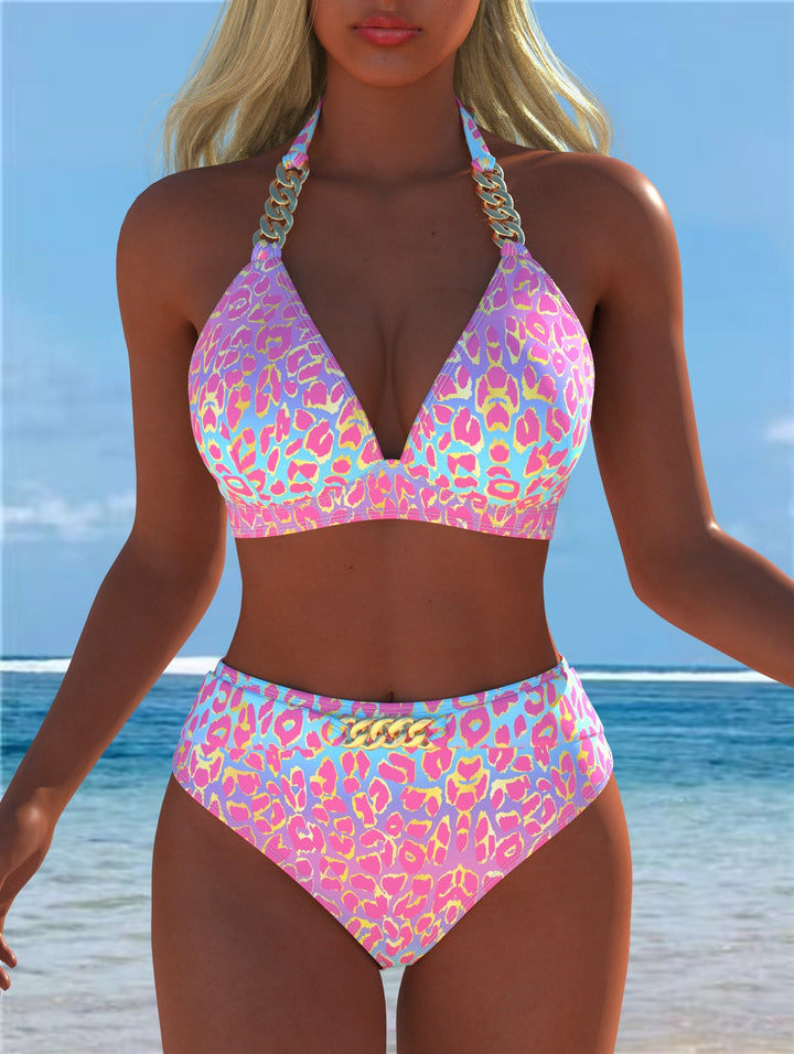 Dame Bikini med luksuriøst marmor mønster og fine detaljer Skovae