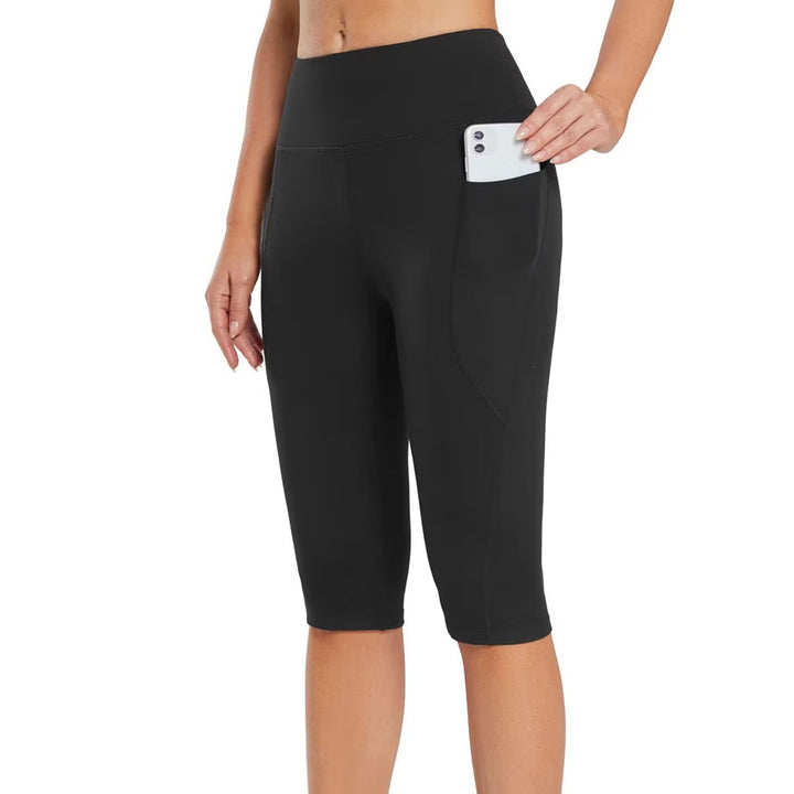 Dame sporty capri-bukser med praktiske sidelommer Stilla