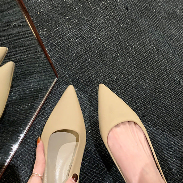 Dame spids Slip-On Ballerinas med elegant udskæringsdesign Stilla