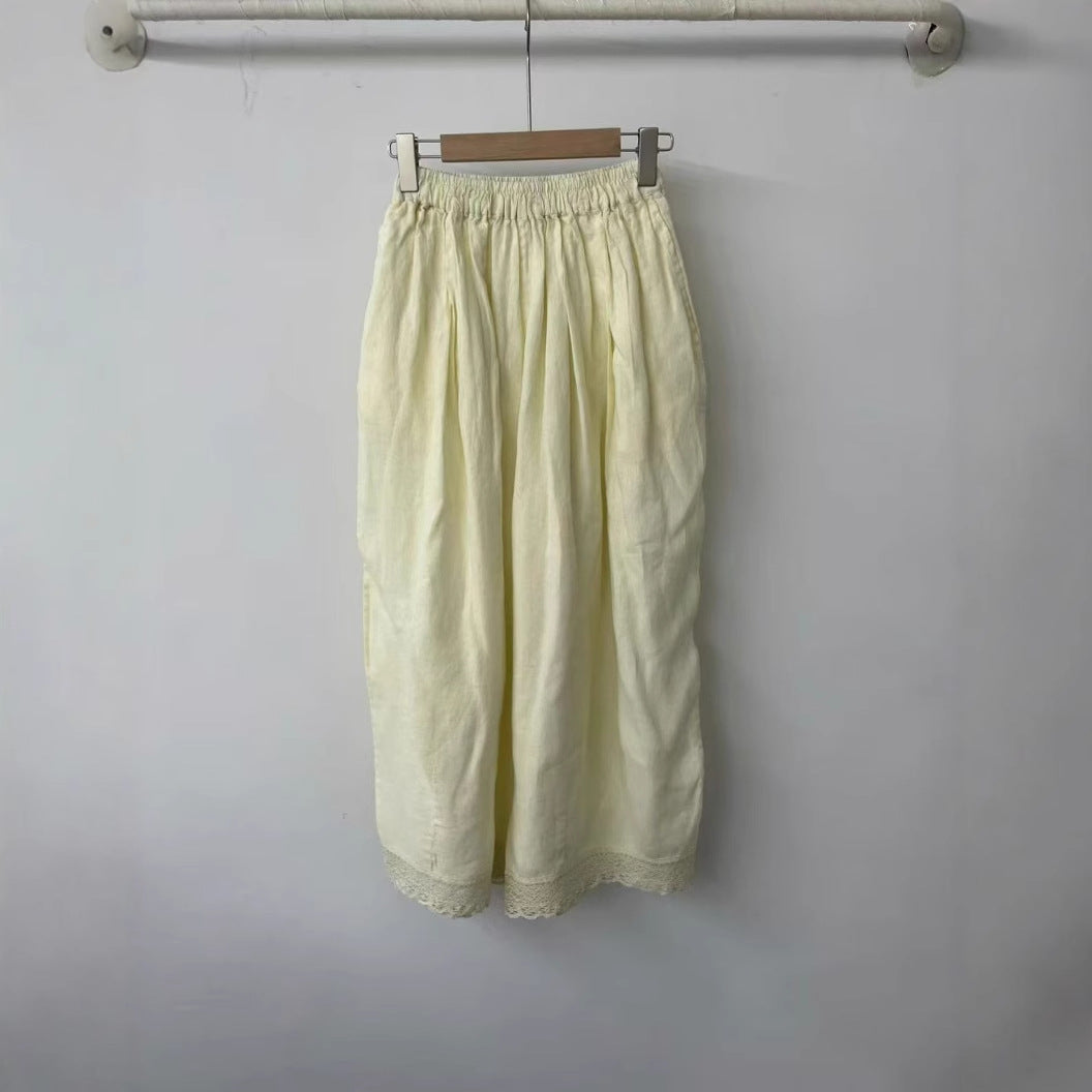 Femme Letvægts Luftige Linned Culottes Stilla