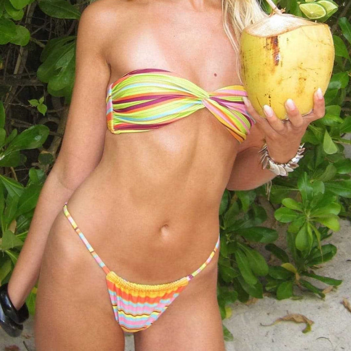 Dame Farvet Bandeau-Bikini Skovae