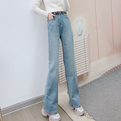 Dame Løst skårne jeans med høj talje og afslappet pasform Stilla