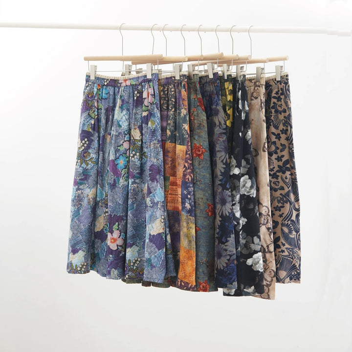 Femme Flydende Floral Tryk Maxi Nederdel Stilla