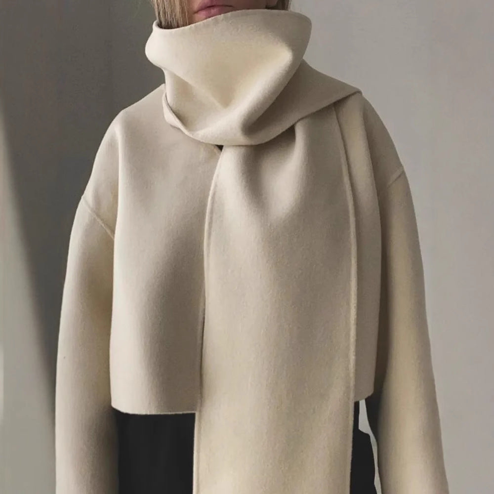 Dame overfrakke lavet af kvalitets uldmix med asymmetrisk design Stilla