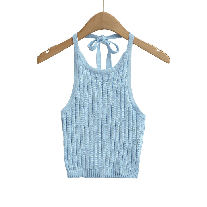 Femme Rippstrik Halter Crop Top Stilla