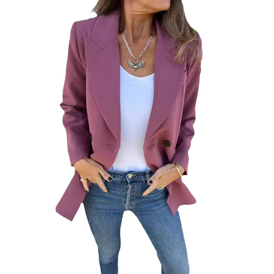 Dame Elegant og komfortabel blazer med dobbelt knaplukning Stilla