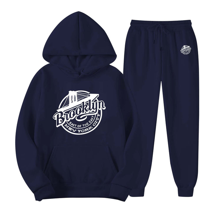 Kvinders fritids sweat suit med stilfuld Brooklyn print Skovae