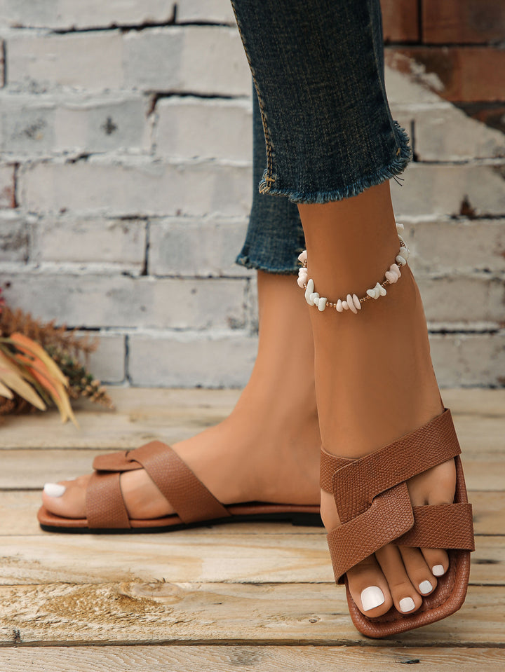 Dame krydsbånd-sandaler med skridsikker sål og ergonomisk design Stilla