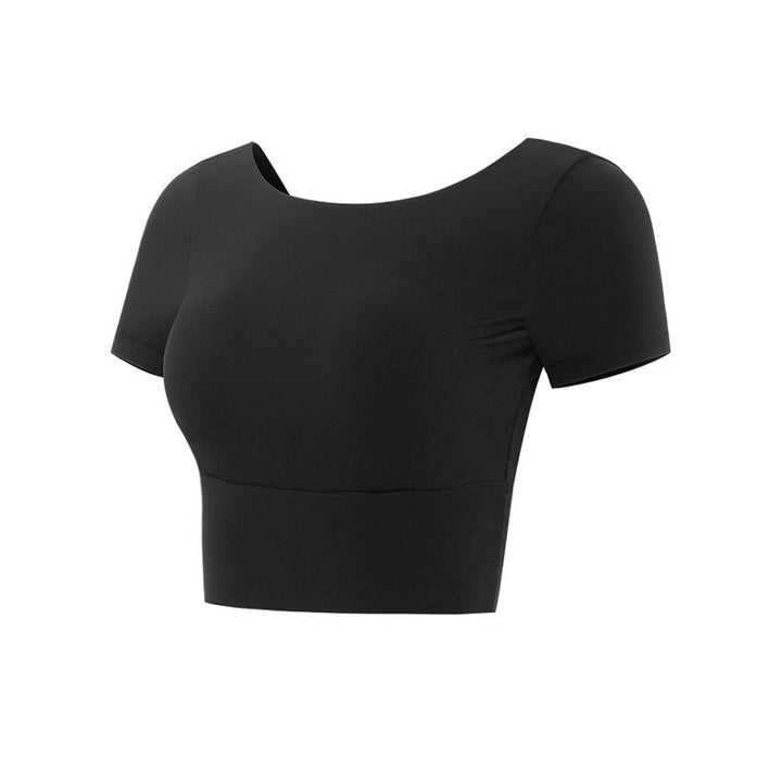 Dame Sporty Cropped-Top med elegant rygdesign og åndbare egenskaber Stilla