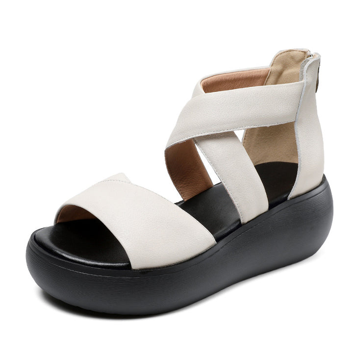 Dame platform slide sandaler med krydsede stropper Stilla