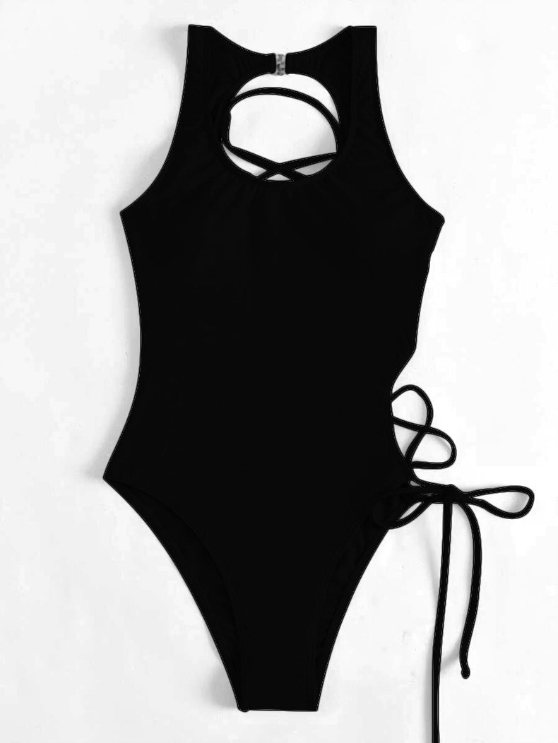 Dame heldragt badedragt med raffineret cut-out-design og justerbare snøredetaljer Stilla