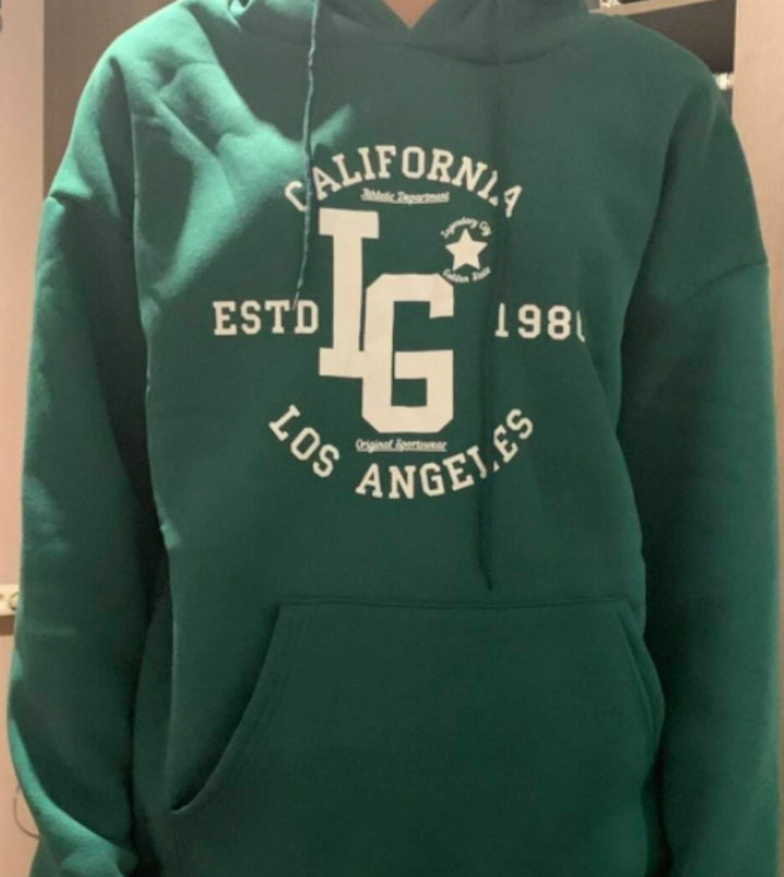 Kvinders hoodie med sporty California tryk Skovae