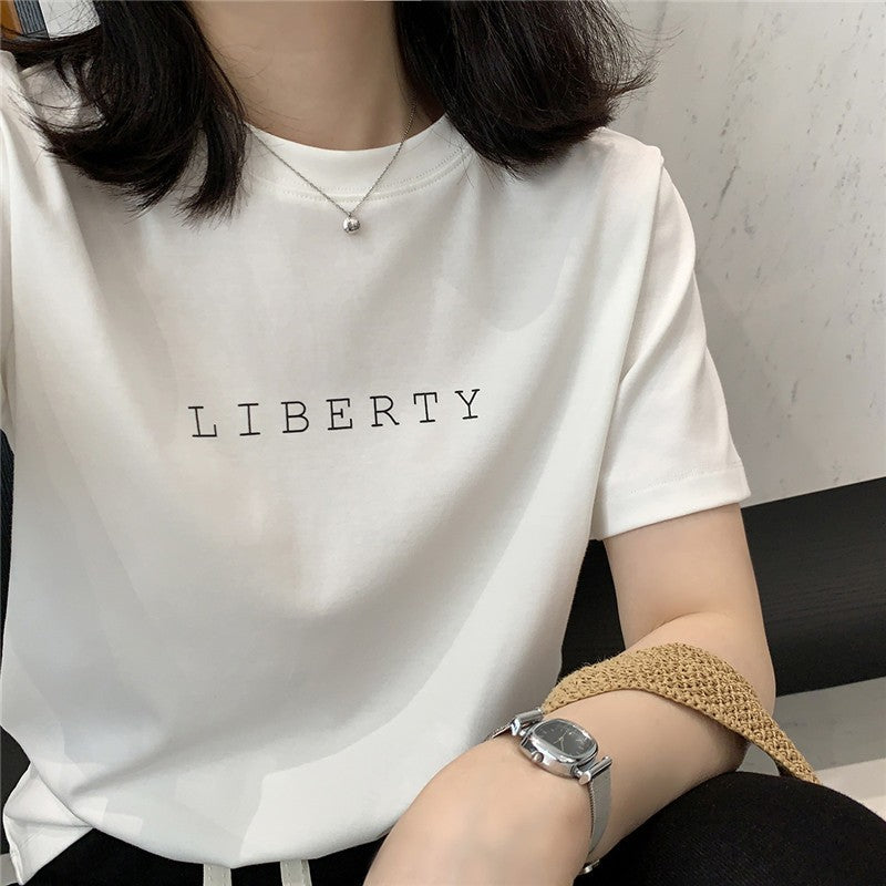 Femme Klassisk Kortærmet Grafik T-Shirt Stilla