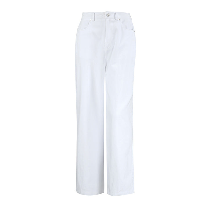 Dame brede jeans med høj talje og moderne snit Stilla
