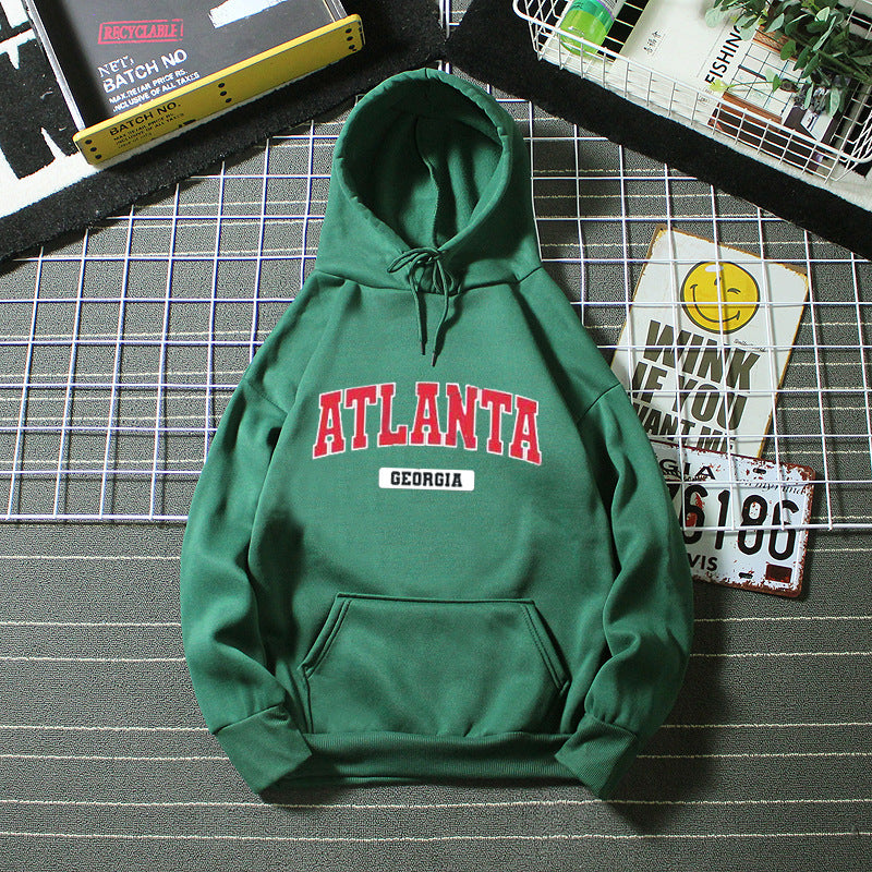 Kvinders hoodie med stilfuld Atlanta print Skovae