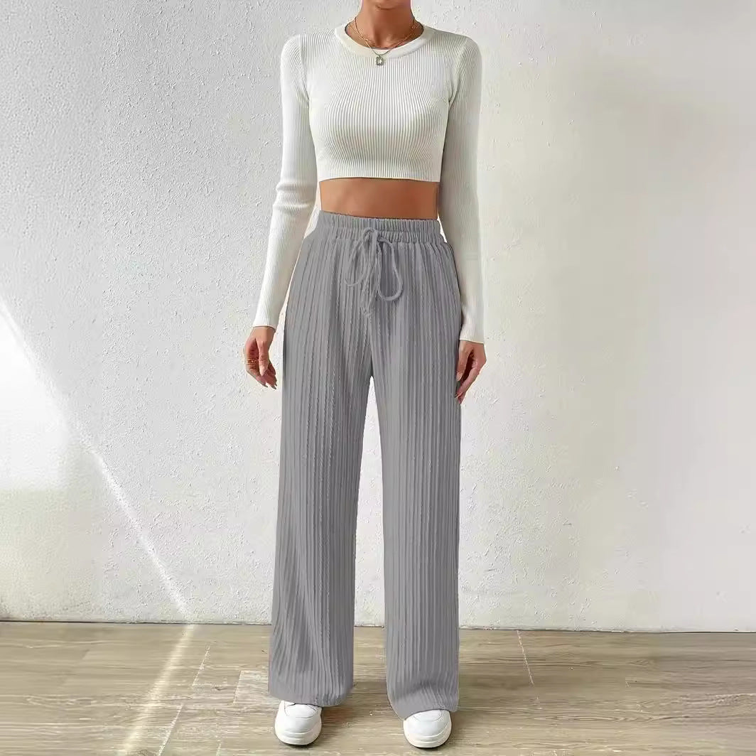 Dame Casual Plissé Bukser Stilla
