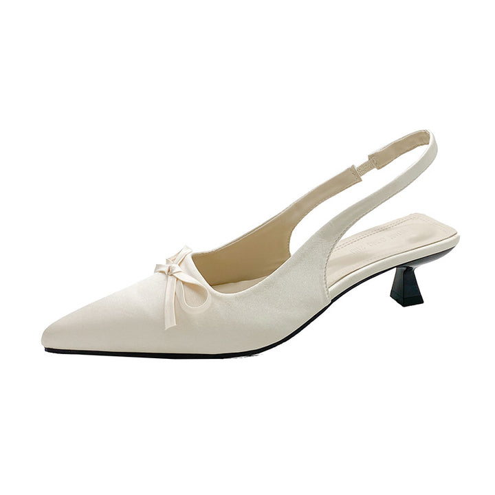 Femme Spidse Tæer Slingback-Hæle med Sløjfedetalje Stilla
