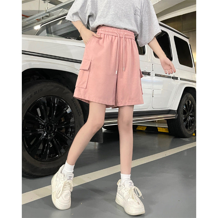 Femme Utility Lounge-Shorts med justerbar snor Stilla