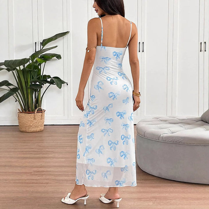 Damer Elegant sommerkjole i minimalistisk stil med fine spaghetti-stropper Skovae