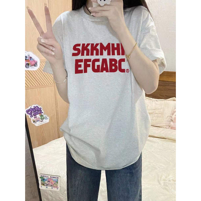 Dame Grafik T-shirt med afslappet tekst og afslappet snit Stilla
