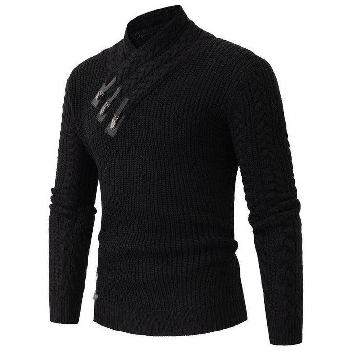 Herre Høj kvalitet Kabel strik Pullover Sweater Stilla