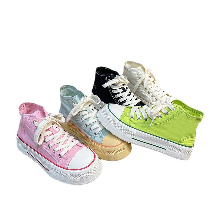Dame højformat sneakers med tyk plateau sål og åndbar struktur Stilla