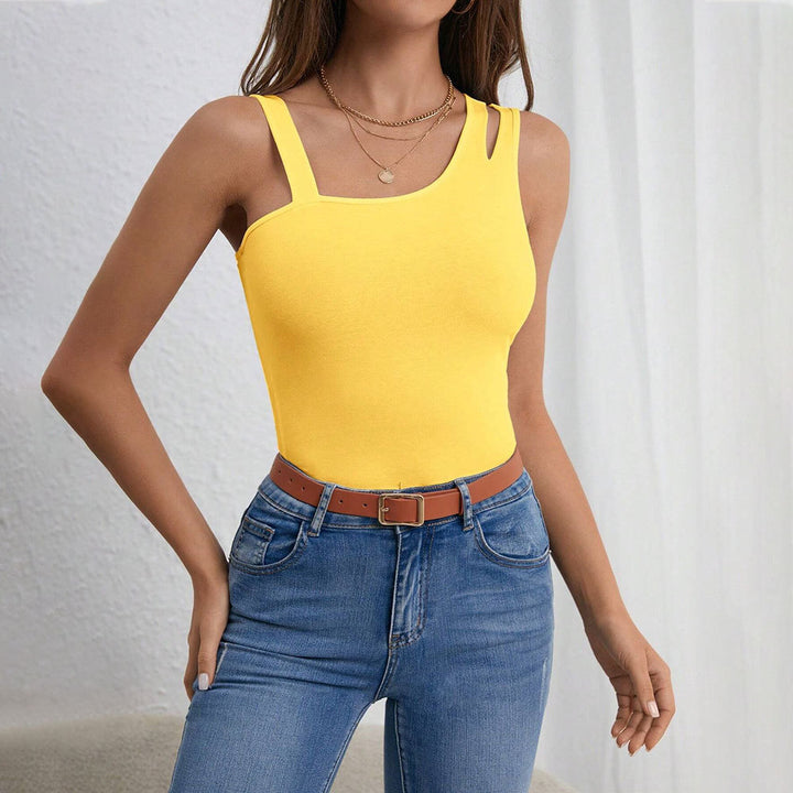 Kvinders ærmeløs tanktop med fashionable udskæringer Stilla