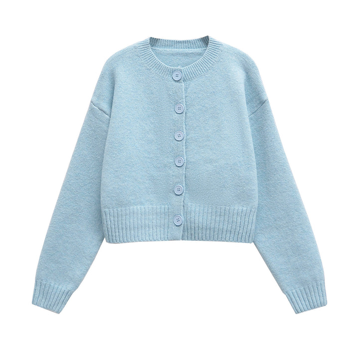 Femme Cozy Cropped Cardigan med knaplukning Stilla
