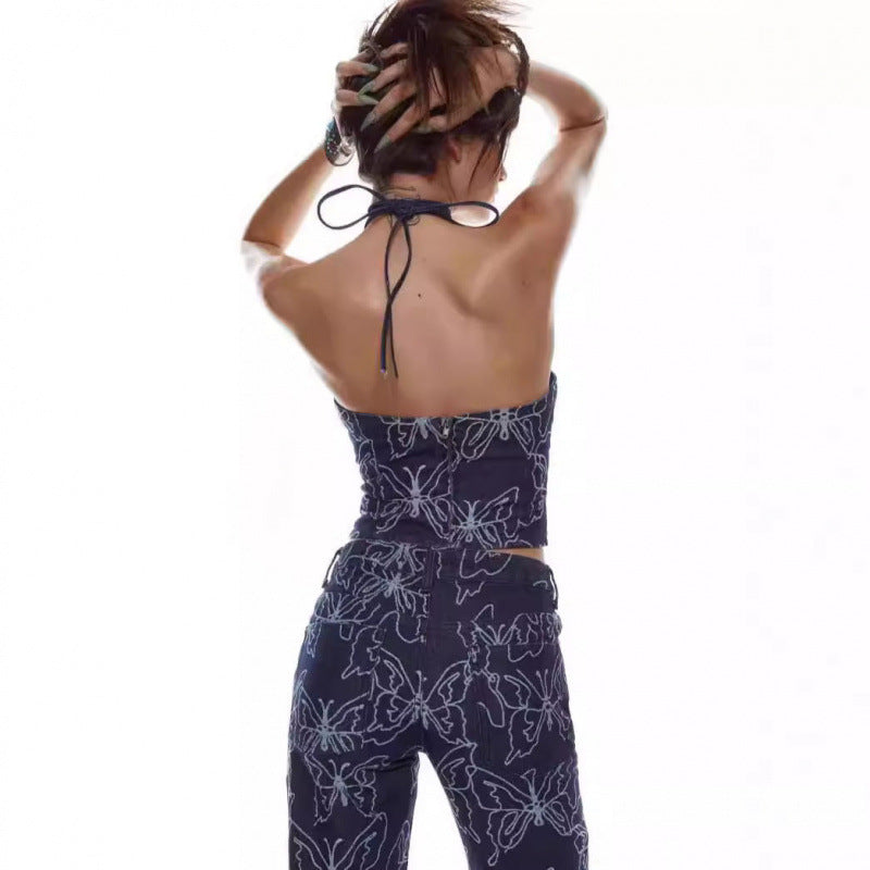 Dame Strapless Blomstret Korrigerende Top Stilla