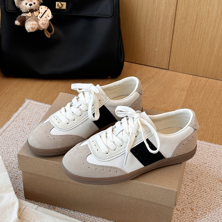 Femme Retro-inspirerede afslappede sneakers med ruskindaccentuer Stilla