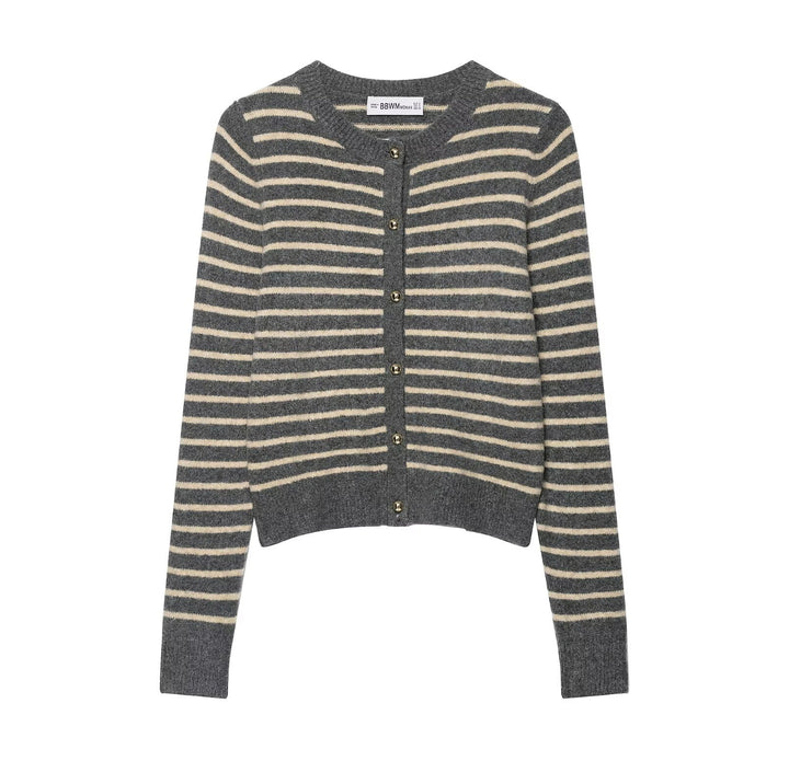 Kvinder stribet cashmere cardigan Stilla