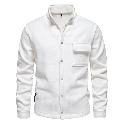 Herrer quiltet Overshirt med høj krave og praktisk brystlomme Stilla