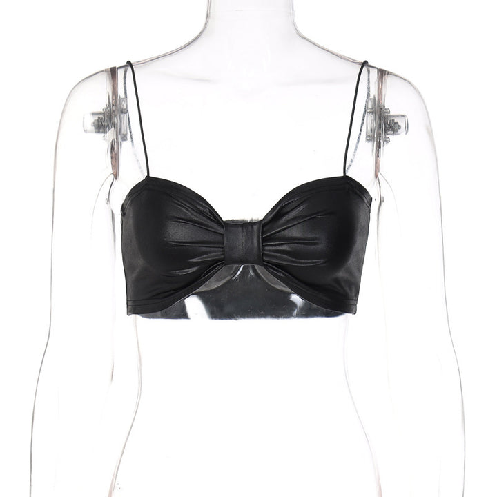 Dame Bustier-top med smart sløjfe-design og justerbare stropper Stilla