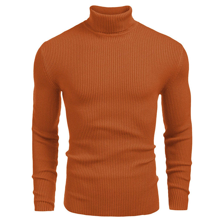 Herrer rullekrave sweater lavet af elastisk ribstrik Stilla