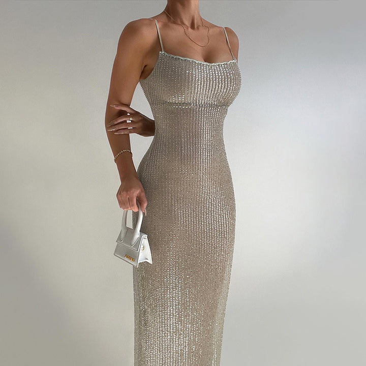 Dame Glamourøs Bodycon Maxikjole Skovae