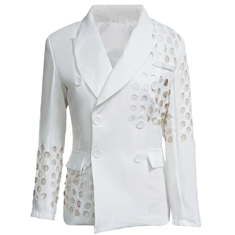 Damer Mode Oversized-blazer med cut-out-detaljer Stilla