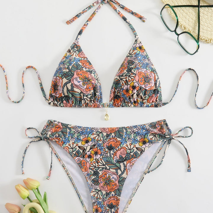 Dame blomster mønster bikini sæt Skovae