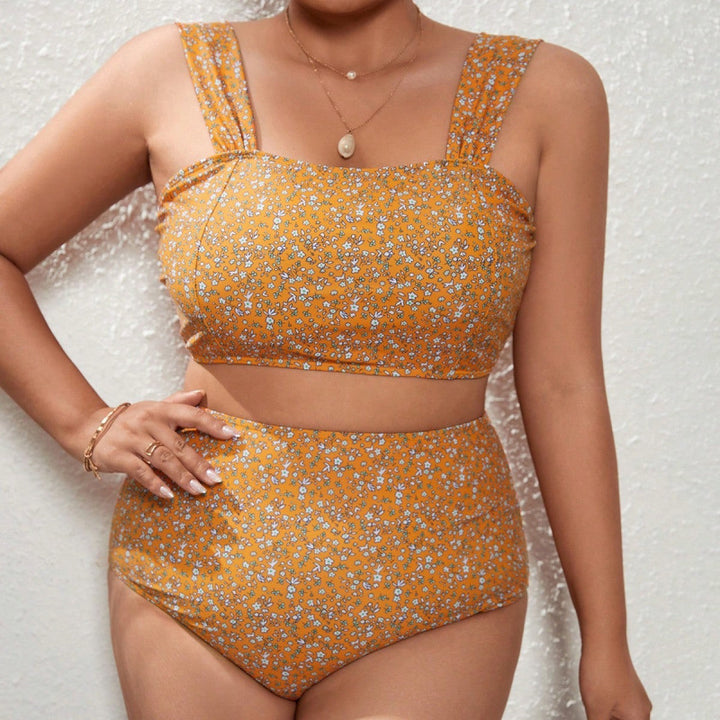 Dame Crop-Top bikini med høj talje Skovae