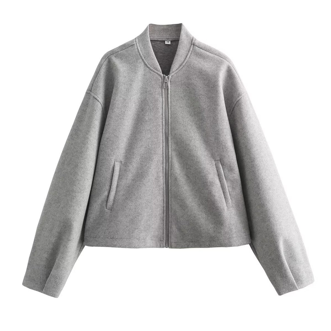 Femme Cozy Cropped Zip-Up Jakke Stilla