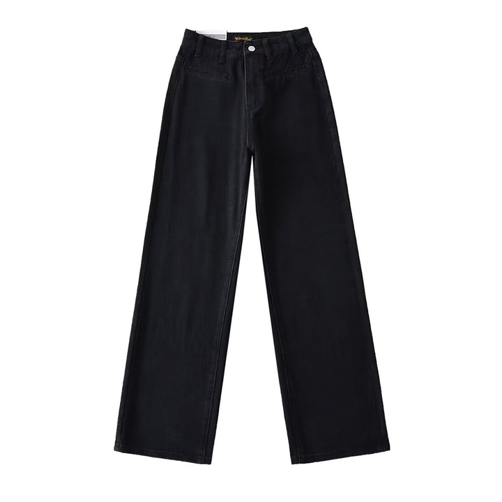 Dame højtaljede jeans med bred ben og moderne snit Stilla
