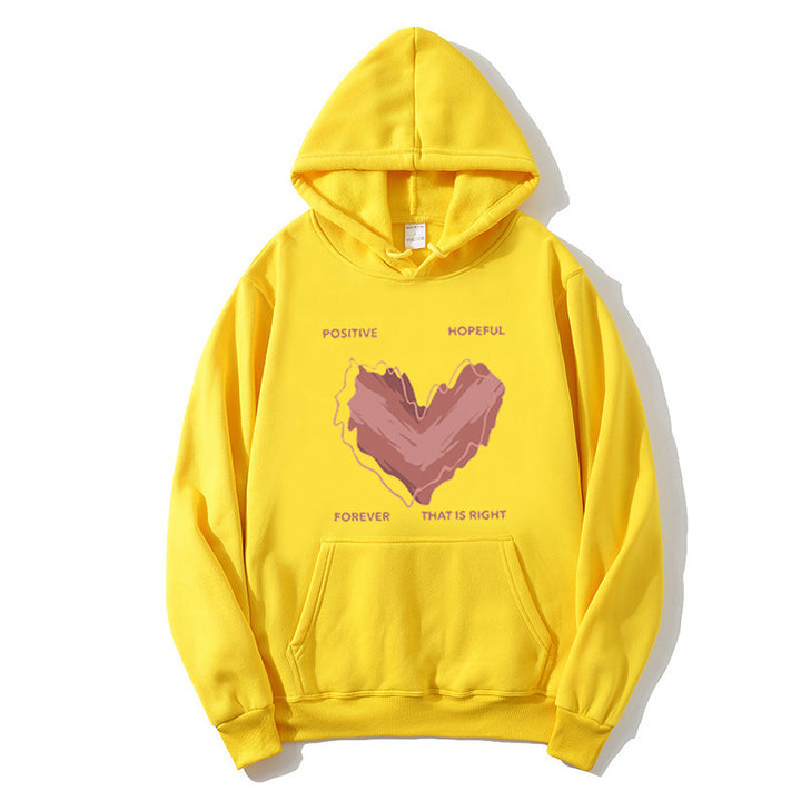 Kvindernes hoodie med inspirerende hjerte-motiv Skovae