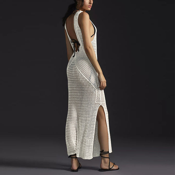 Dame Resort Stil Net Cover-Up Kjole Stilla