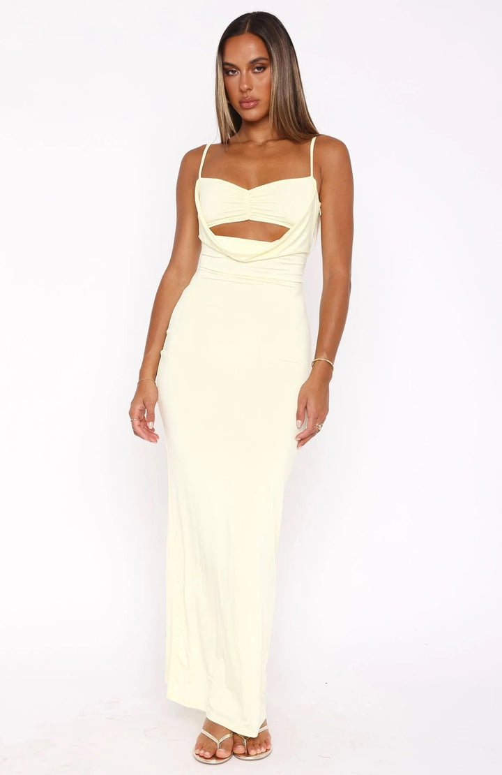 Dame Elegant Cut-Out Maxikjole Skovae