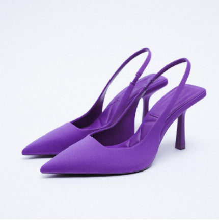 Dame Slingback-pumps med spids tåparti og elegant hæl Stilla