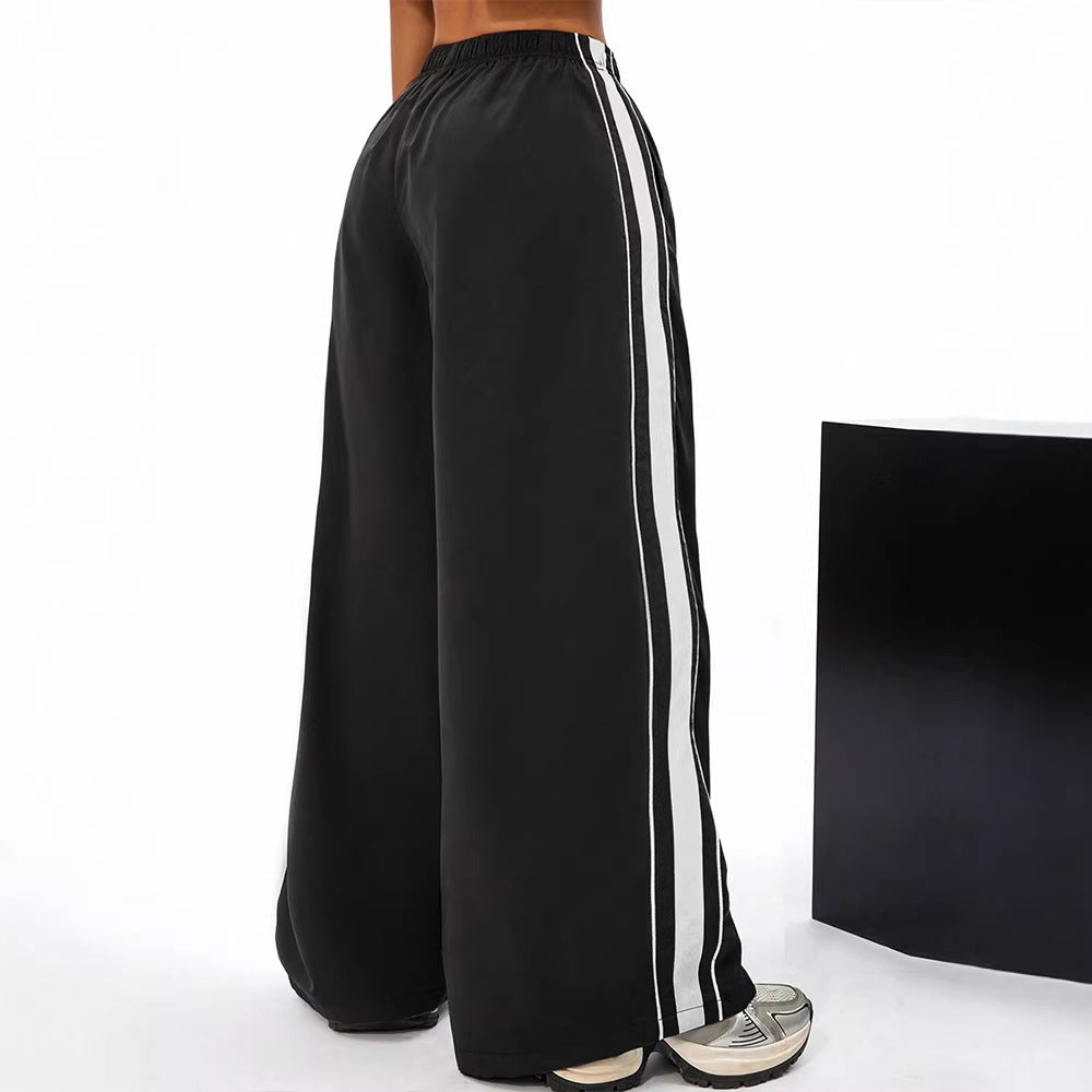 Dame Sporty fritidsbukser med elastisk talje og bred ben Skovae