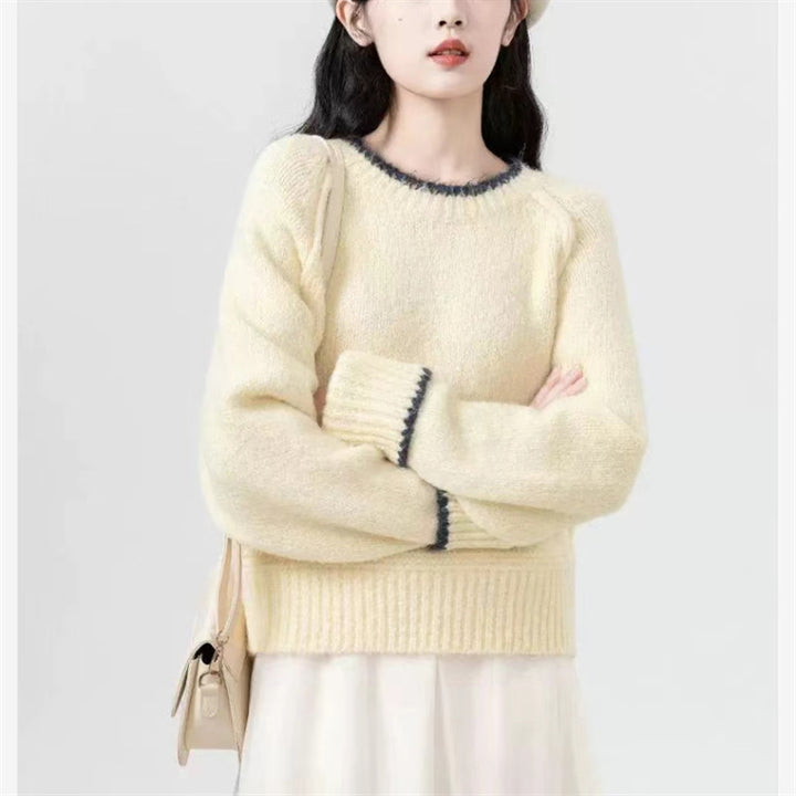 Damer Cozy Rund Hals Sweater lavet af finstrikket Stilla